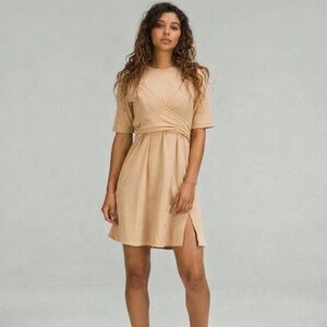 Lululemon Cotton Wrap-Front T-Shirt Dress size 4 NWT